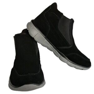 CAMEL CROWN Suede Slip-On Shoes Men's 10.5‎ Black/Gray Chelsea Sneaker Boots
